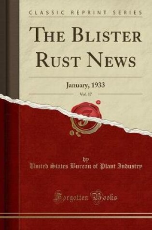 Cover of The Blister Rust News, Vol. 17