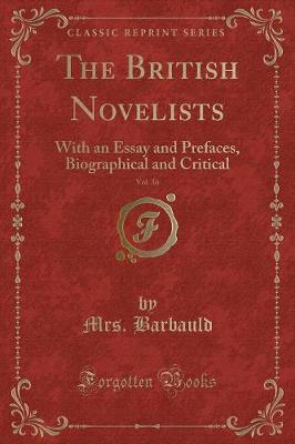 Book cover for The British Novelists, Vol. 36