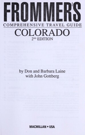 Book cover for Frommer'S Comprehensive Travel Guide Colorado, Sec OND Editio