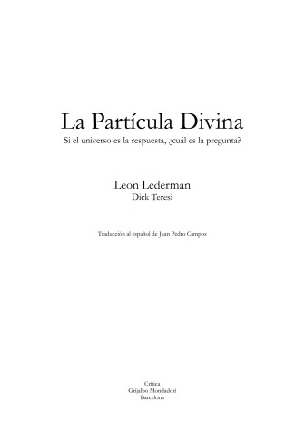 Book cover for La Particula Divina