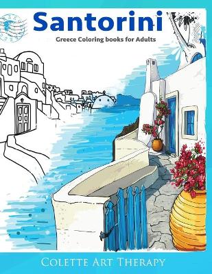 Book cover for SANTORINI Greece Coloring Books for Adults