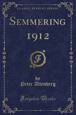 Cover of "Semmering 1912" (Classic Reprint)