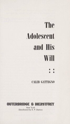 Book cover for Adolescent and His Will