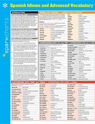 Book cover for Spanish Idioms and Advanced Vocabulary SparkCharts