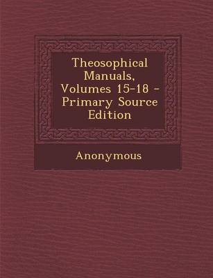 Book cover for Theosophical Manuals, Volumes 15-18