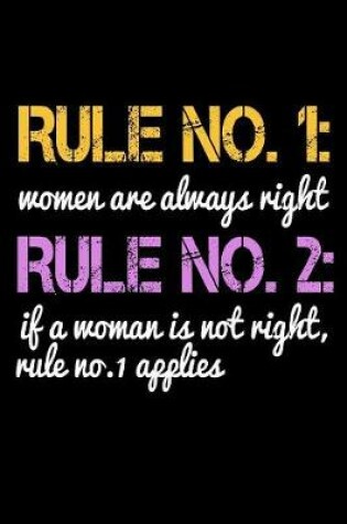 Cover of Rule No 1 Women Are Always Right Rule No 2 If A Woman Is Not Right Rule 1 Applies