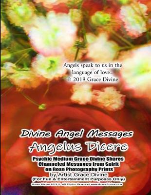 Book cover for Divine Angel Messages Angelus Dicere Psychic Medium Grace Divine Shares Channeled Messages from Spirit on Rose Photography Prints by Artist Grace Divine