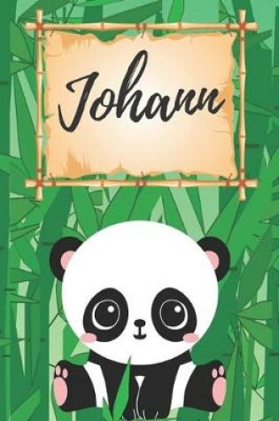 Cover of personalisiertes Notizbuch Panda / Malbuch / Kritzelbuch / Tagebuch / Journal / Notizheft / DIN A5 / Geschenke Johann