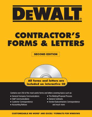 Cover of Dewaltcontractor's Forms & Letters