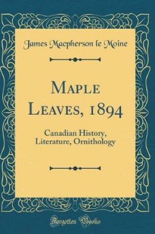 Cover of Maple Leaves, 1894