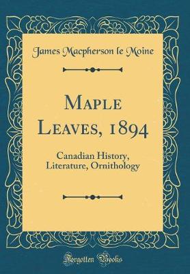 Book cover for Maple Leaves, 1894