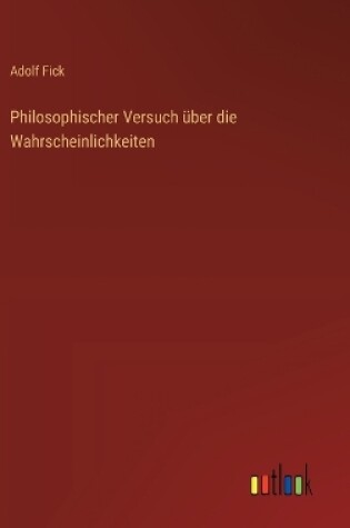 Cover of Philosophischer Versuch über die Wahrscheinlichkeiten