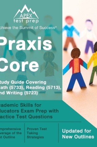 Cover of Praxis Core Study Guide Covering Math (5733), Reading (5713), and Writing (5723)