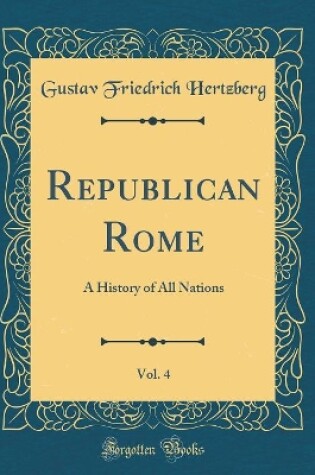 Cover of Republican Rome, Vol. 4