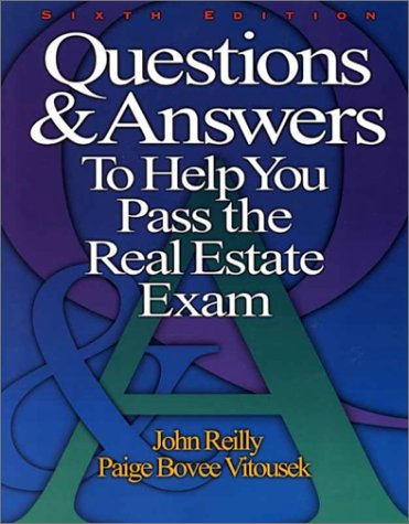 Book cover for Questions & Answers to Help You Pass Real Est E