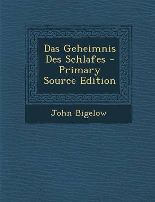 Book cover for Das Geheimnis Des Schlafes