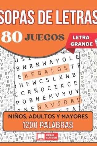 Cover of Sopas de Letras Temáticas para adultos, niños y mayores