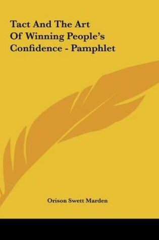 Cover of Tact and the Art of Winning People's Confidence - Pamphlet