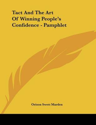 Book cover for Tact and the Art of Winning People's Confidence - Pamphlet