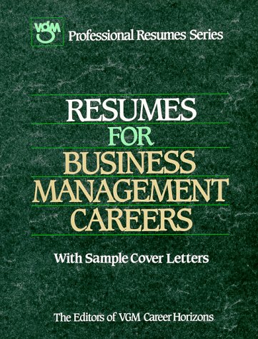 Book cover for Resumes: Business Management