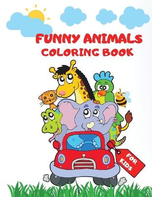 Book cover for Funny Animal Coloring Book