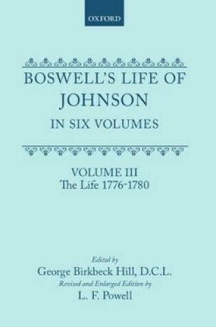 Cover of Boswell's Life of Johnson in Six Volumes: Volume III