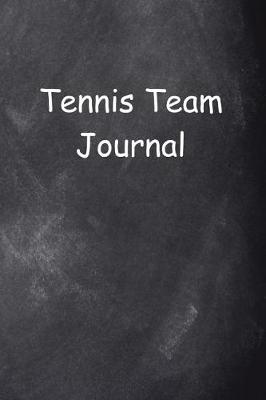 Cover of Tennis Team Journal Chalkboard Design