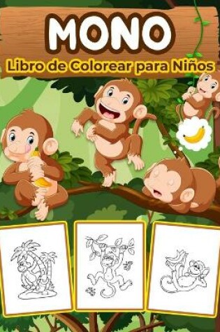 Cover of Monos Libro de Colorear para Niños