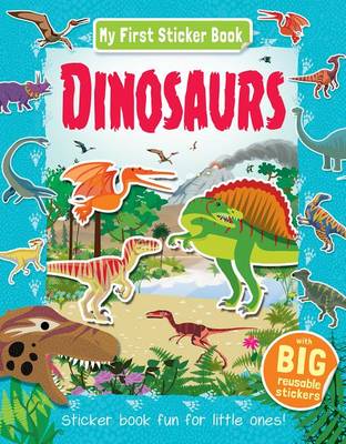 Book cover for My First Sticker Book Dinosaurs