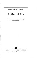 Cover of A Mortal Sin