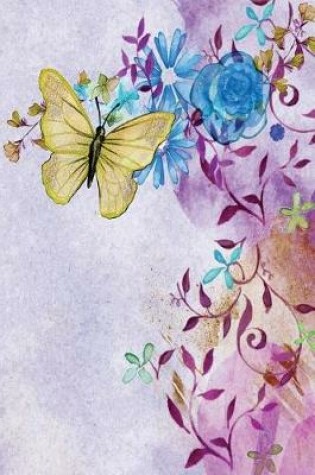 Cover of Yellow Butterfly Floral Watercolor Art Journal