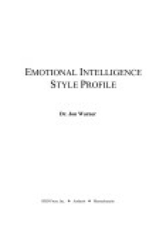 Cover of Emotional Intelligence Profile French