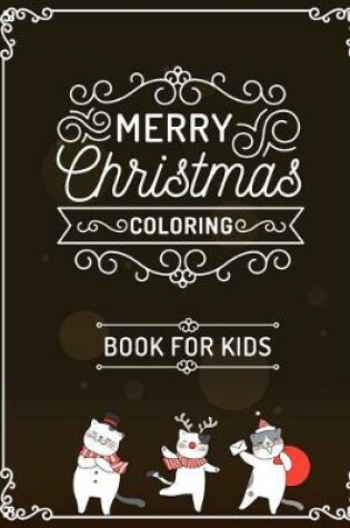 Cover of christmas coloring book for kids