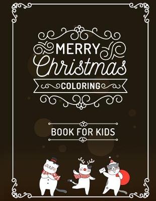 Book cover for christmas coloring book for kids