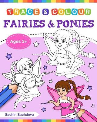 Book cover for Fairies and Ponies (Trace and Colour)