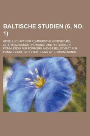 Cover of Baltische Studien (6, No. 1 )