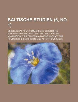 Book cover for Baltische Studien (6, No. 1 )