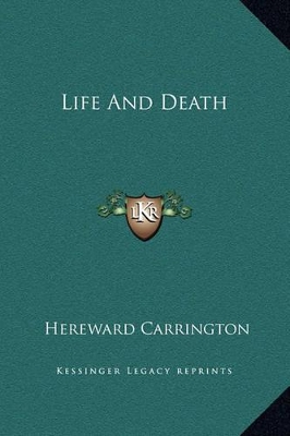 Book cover for Life And Death