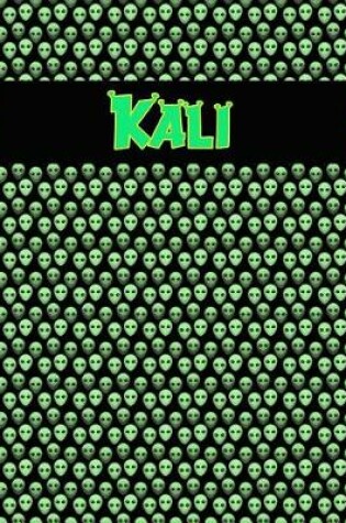 Cover of 120 Page Handwriting Practice Book with Green Alien Cover Kali