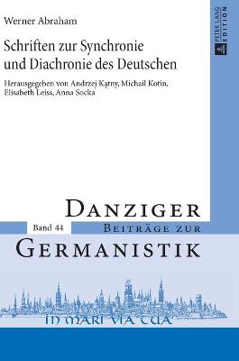Book cover for Schriften Zur Synchronie Und Diachronie Des Deutschen