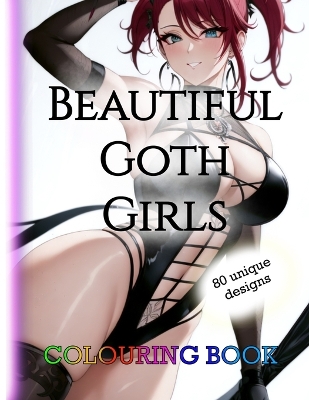 Book cover for Beautiful Goth Girls coloring book