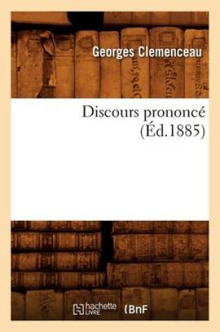 Cover of Discours Prononce (Ed.1885)