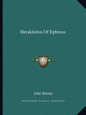 Book cover for Herakleitos of Ephesos