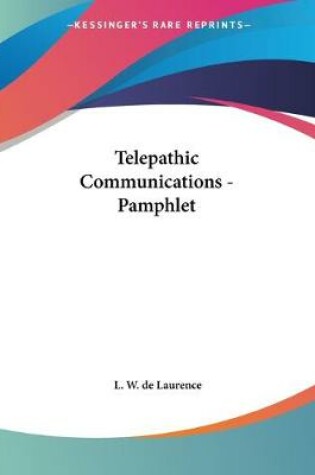 Cover of Telepathic Communications - Pamphlet