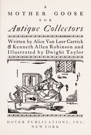 Book cover for Mother Goose for Antique Collectors