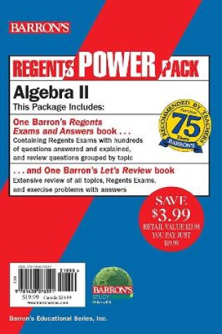 Cover of Regents Algebra II Power Pack