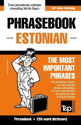 Book cover for English-Estonian phrasebook & 250-word mini dictionary