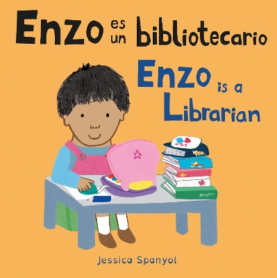 Book cover for Enzo es un bibliotecario/Enzo is a Librarian