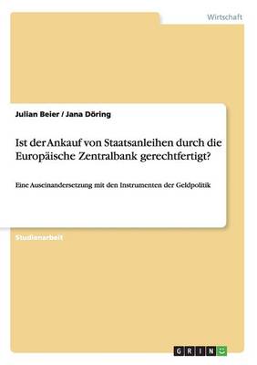 Book cover for Ist der Ankauf von Staatsanleihen durch die Europäische Zentralbank gerechtfertigt?