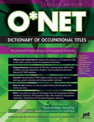 Cover of O* Net Dictionary of Occupational Titles